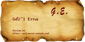 Gál Erna névjegykártya